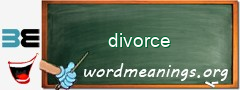 WordMeaning blackboard for divorce